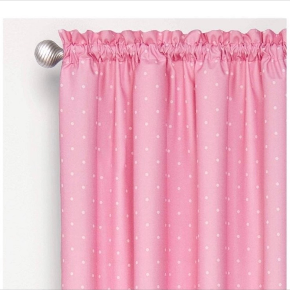 Pair of Pink Light Blocking Curtain Panels - 84”